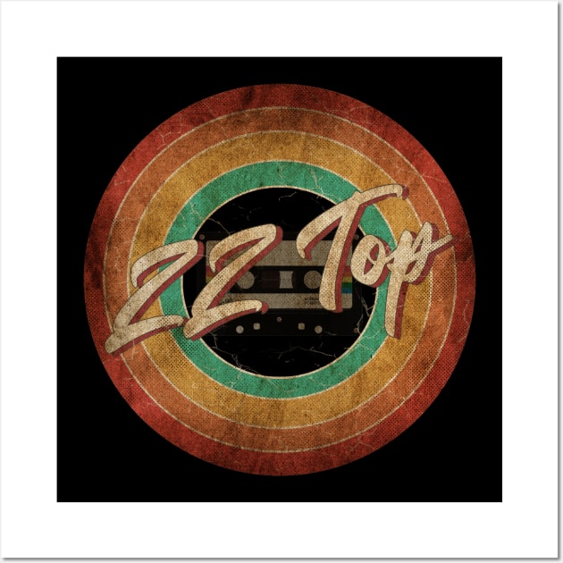 ZZ Top Vintage Circle Art Wall Art by antongg